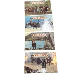 Vintage 1988 Willow Movie Kraft Promotional Mini Posters Set of 4 Double Sided